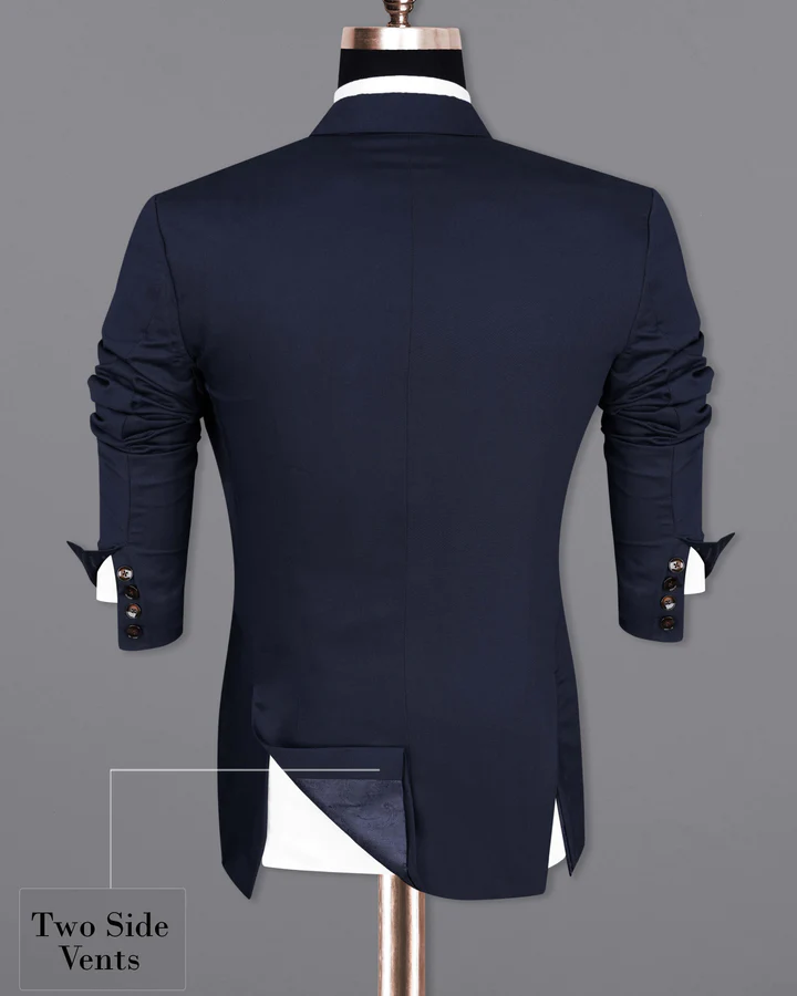 Buy MIDNIGHT BLUE DOUBLE BREASTED SUIT in India