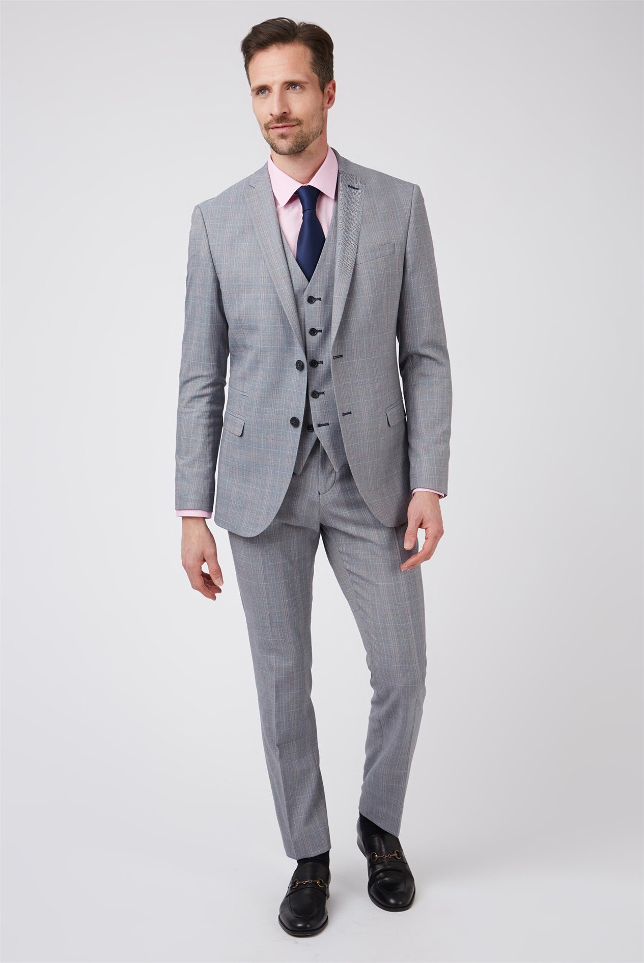 Buy Slim Fit Overcheck Suit in India